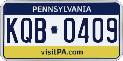 PA license plate KQB0409
