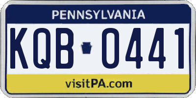 PA license plate KQB0441