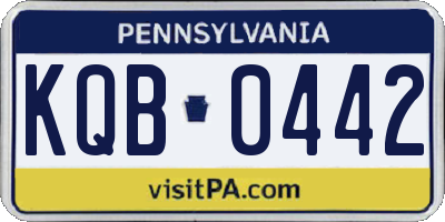 PA license plate KQB0442