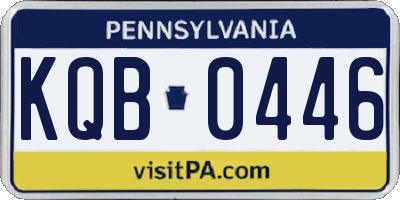 PA license plate KQB0446