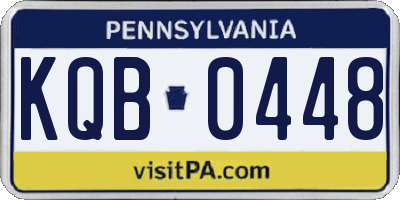 PA license plate KQB0448