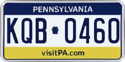 PA license plate KQB0460