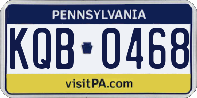 PA license plate KQB0468
