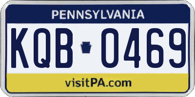 PA license plate KQB0469
