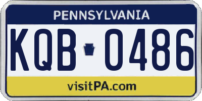 PA license plate KQB0486