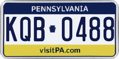 PA license plate KQB0488