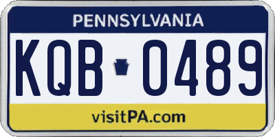 PA license plate KQB0489