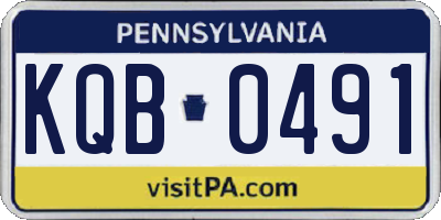 PA license plate KQB0491