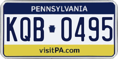 PA license plate KQB0495