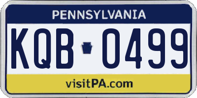 PA license plate KQB0499