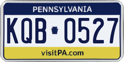 PA license plate KQB0527