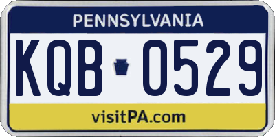 PA license plate KQB0529