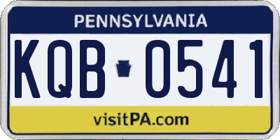 PA license plate KQB0541