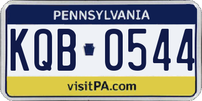 PA license plate KQB0544