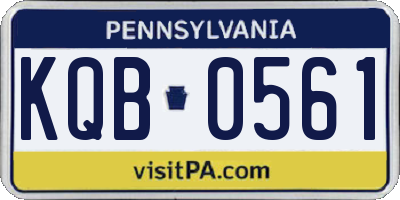 PA license plate KQB0561