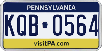 PA license plate KQB0564