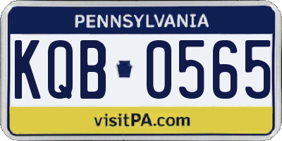 PA license plate KQB0565