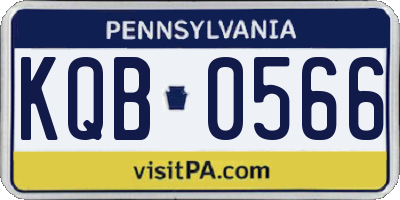PA license plate KQB0566