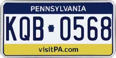 PA license plate KQB0568