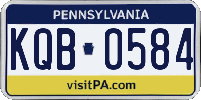 PA license plate KQB0584