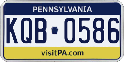 PA license plate KQB0586