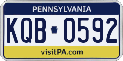PA license plate KQB0592