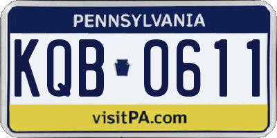 PA license plate KQB0611