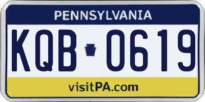 PA license plate KQB0619