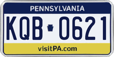 PA license plate KQB0621