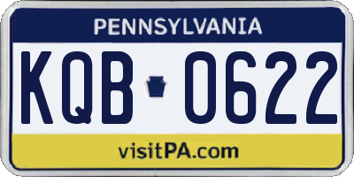 PA license plate KQB0622