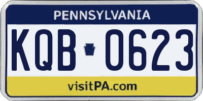 PA license plate KQB0623