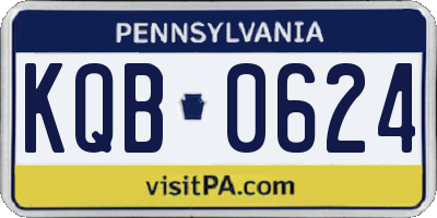 PA license plate KQB0624