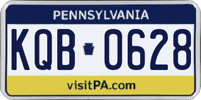 PA license plate KQB0628