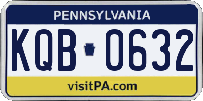 PA license plate KQB0632