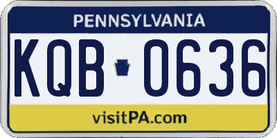 PA license plate KQB0636