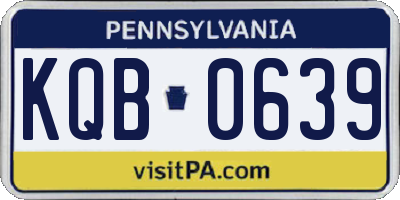 PA license plate KQB0639