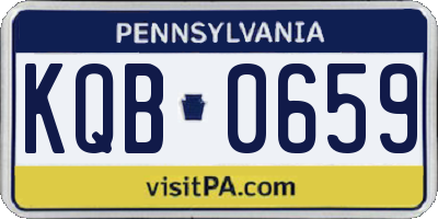 PA license plate KQB0659