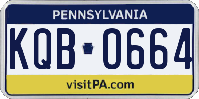 PA license plate KQB0664