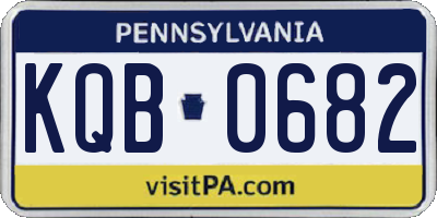 PA license plate KQB0682