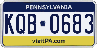 PA license plate KQB0683