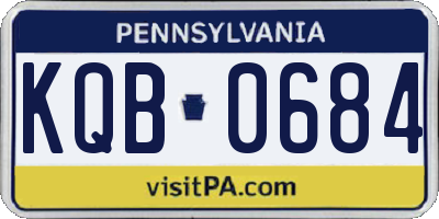 PA license plate KQB0684