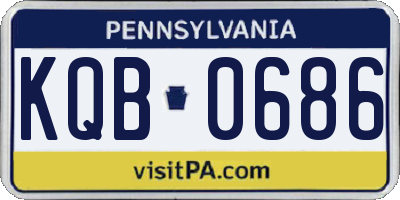 PA license plate KQB0686