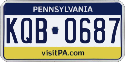 PA license plate KQB0687