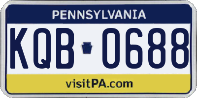 PA license plate KQB0688