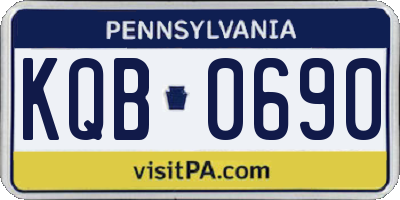 PA license plate KQB0690