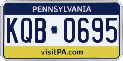 PA license plate KQB0695