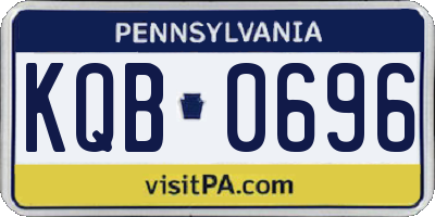 PA license plate KQB0696