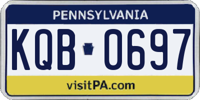 PA license plate KQB0697
