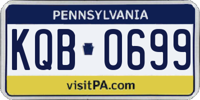PA license plate KQB0699