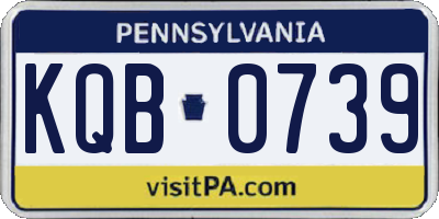 PA license plate KQB0739